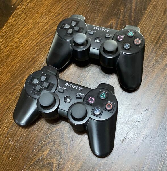 PS3 ワイヤレスコントローラー DUALSHOCK3 2個セット CECHZC2J ブラック