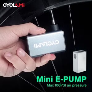 自転車電動ポンプCYCLAMI Mini E-PUMP 100 PSI