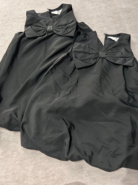 H&M ワンピース バルーン裾 おそろい 104 116