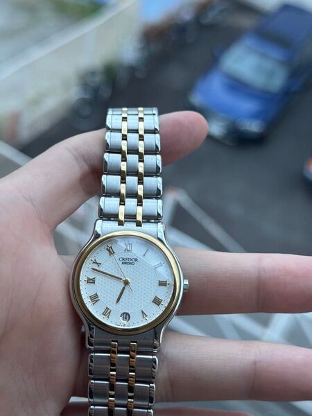 腕時計★SEIKO★セイコー★CREDOR★クレドール★8J86-6A00★デイト★18KTベゼル★メンズ現状品