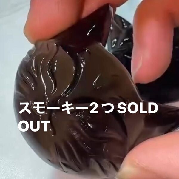 予約開始 特注品デカ猫パーツサイズ4.5cm デザインブレスレットとして販売 パーツ売りしてません 在庫3点 スモーキー、水晶