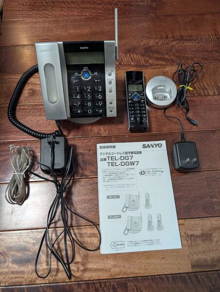 SANYO デジタルコードレス留守番電話機 TEL-DG7/DGW7 子機付き