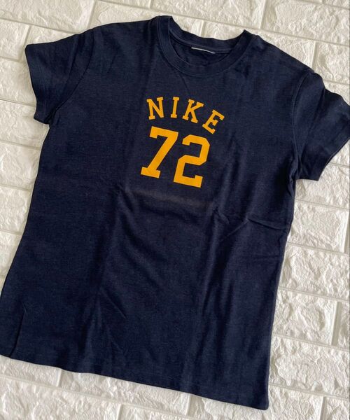 【訳あり品・NIKE ナイキ】レディースTシャツ レディース トップス 半袖 Mサイズ ネイビー プリント