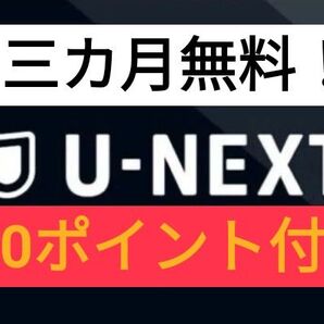 U-Next ユーネクスト 有線 3ヶ月無料+3600円ポイント付 映画 漫画 動画配信 ドラマ アニメ 株主優待よりお得!
