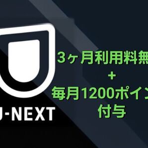 U-Next ユーネクスト 有線 3ヶ月無料+3600円ポイント付 映画 漫画 動画配信 ドラマ アニメ 株主優待よりお得!