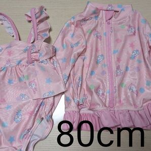 アンパンマン 女の子 水着 ラッシュガード 80cmセット