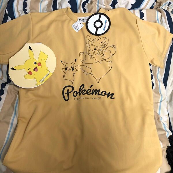 A. ポケモン ピカチュウ パーモット ドライメッシュ半袖Tシャツ サイズM ポケットモンスター