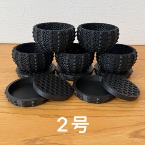 3Dプリンター鉢 メッシュ 2号 5個セット TR0092gu5set オベサ