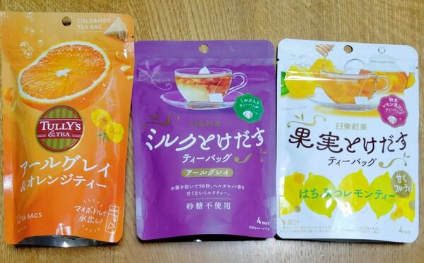 3個セット TULLY'S 日東紅茶 ティーバッグ