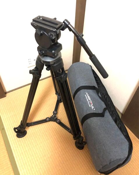 リーベック Libec ビデオカメラ用雲台 RH25D + E-IMAGE 3段式三脚セット