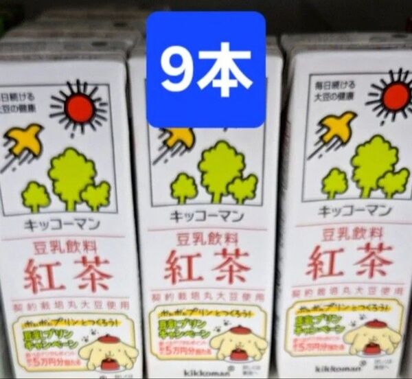 【値引き不可】9本 紅茶 賞味期限2025年8月 豆乳飲料 200ml