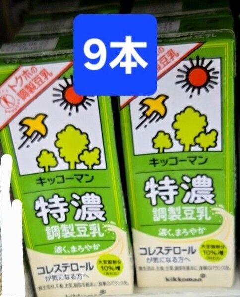 【値引き不可】9本 特濃調整豆乳 賞味期限2025年8月 豆乳飲料 200ml