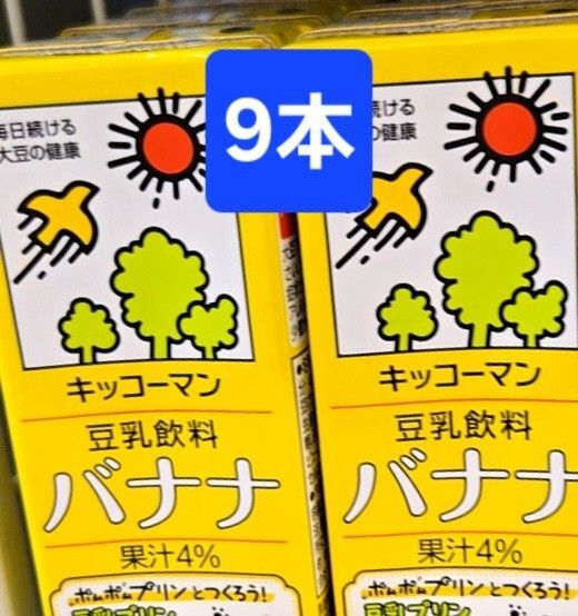 【値引き不可】9本 バナナ 賞味期限2025年8月 豆乳飲料 200ml
