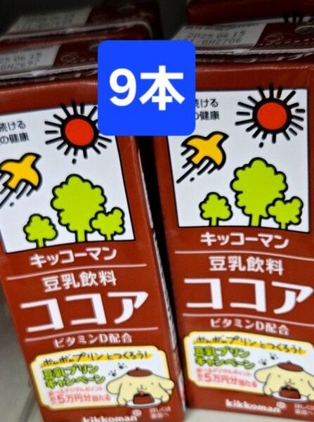 【値引き不可】9本 ココア 賞味期限2025年8月 豆乳飲料 200ml