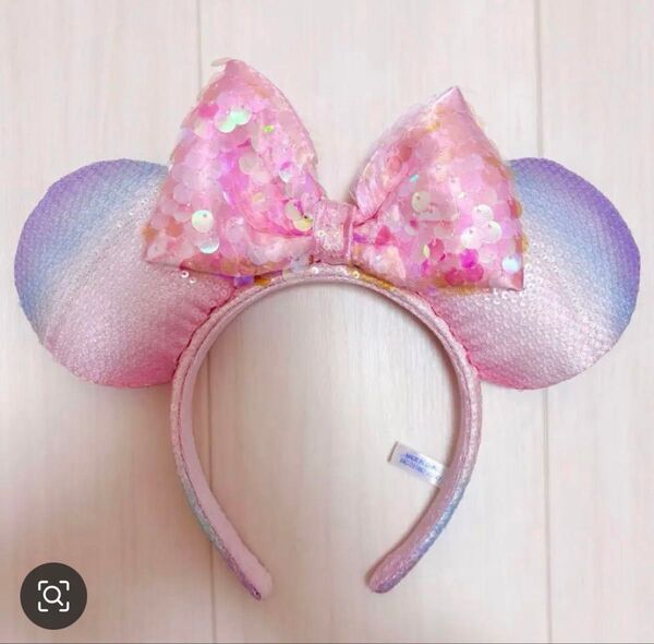 カチューシャ ディズニー ミニー TDR Disney スパンコール ミニーマウス ミッキー ミニーカチューシャ リボン オーロラ