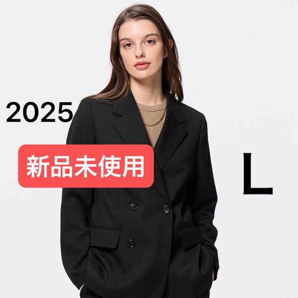 【完売品】GU ダブルブレストジャケットZ ブラック L