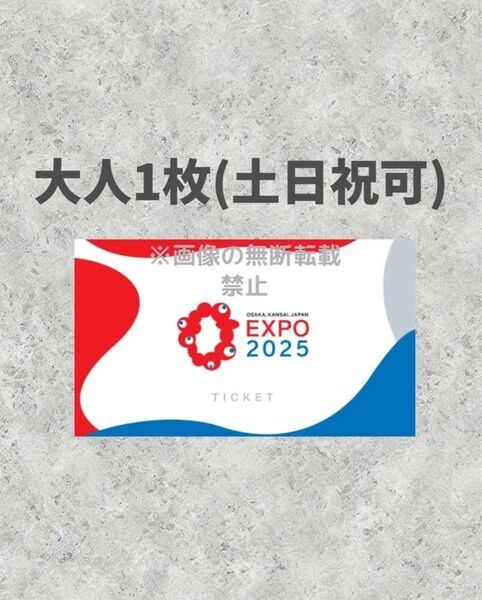 大阪万博チケット 大人 一日券 大人1枚(1人分) EXPO2025 関西万博入場チケット 全日利用可能