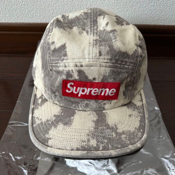 新品 未使用 Supreme Denim Camp Cap Bleached