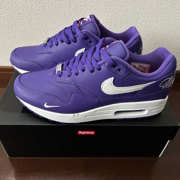 新品 未使用 Supreme × Nike Air Max 1 '87 SP Purple 27.5cm SS25 Week4