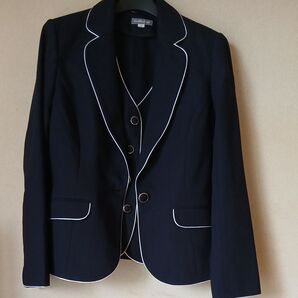 事務服 レディース スーツセットアップ ネイビー 11号