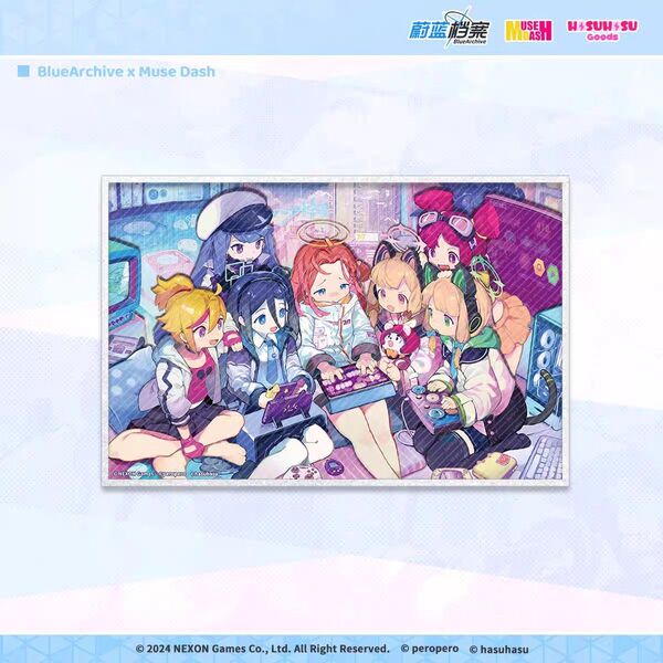 【大陸限定・中国限定】ブルーアーカイブ ブルアカ Muse Dashコラボ アクリル色紙② モモイ ミドリ ユズ アリス