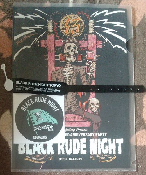 BLACK RUDE NIGHT TOKYO DRESS CODE BLACK 3/15 2023 リキッドルーム リストバンド