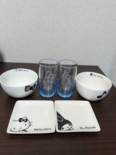 サンリオ ハローキティ マイメロディ ローソン食器6個セット