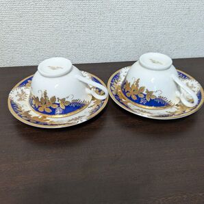 アンティークギャラリーカップ&ソーサー 2客セット