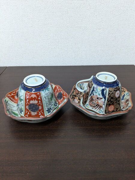 有田焼 未峰窯 六角形カップ&ソーサー2客
