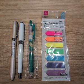 DAISO フィルムふせん7色セット&ボールペン3本 まとめ売り