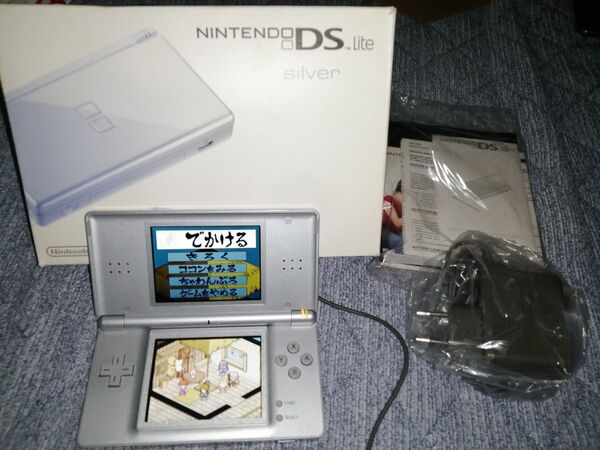 海外版 ニンテンドーDS Lite シルバー 本体 充電器 説明書付き
