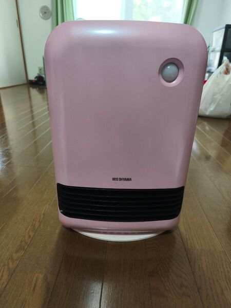アイリスオーヤマ セラミックファンヒーター 人感センサー ピンク JCH-12TD4