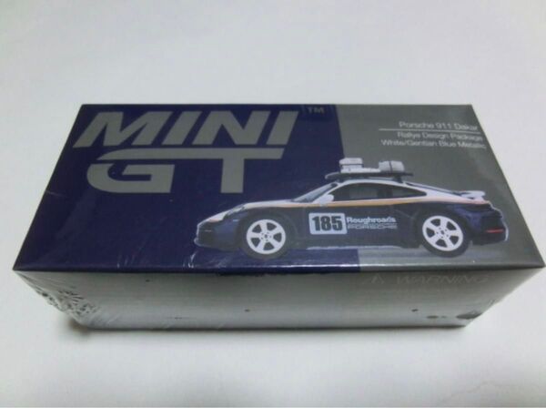 MINI GT 1/64 ポルシェ 911 ダカール ラリー デザインパッケージホワイト ゲンチアンブルー 左ハンドル 新品