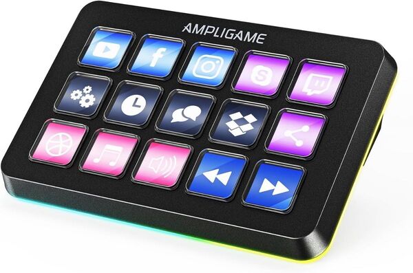 FIFINE Stream Controller 15キー配列 ストリームコントローラー ライブコンテンツ作成用のコントローラー
