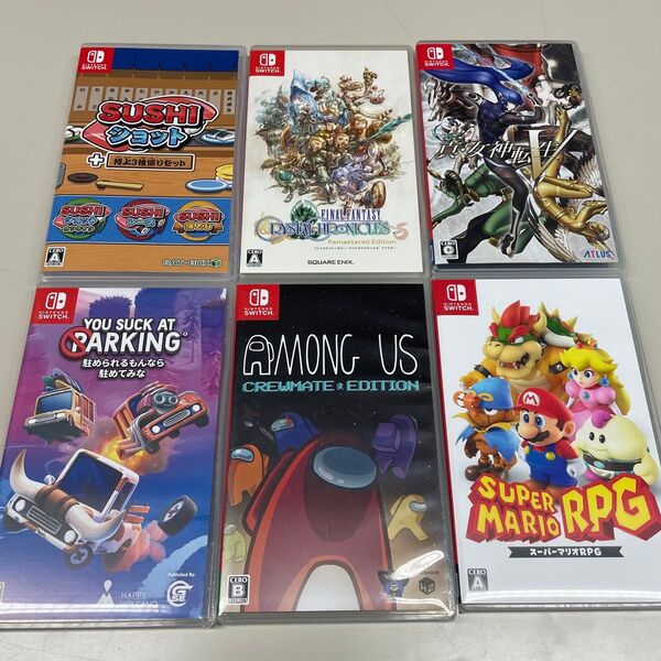 中古 Switch マリオRPG SUSHIショット FFクリスタルクロニクル Among Us 駐められるもん 女神転生