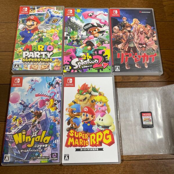 中古 Switch マリオパーティスーパースターズ マリオRPG スプラトゥーン2 リアセカイ ニンジャラ パワプロクンポケット