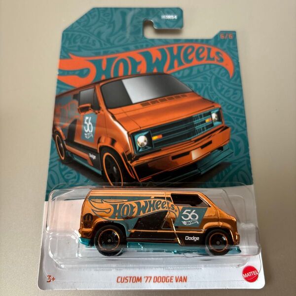 Hot Wheels Custom '77 Dodge Van オレンジ ミニカー