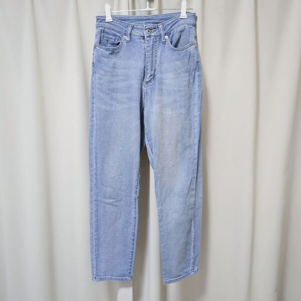 しまむら 低身長 テーパードデニムパンツ SPサイズ ストレッチ