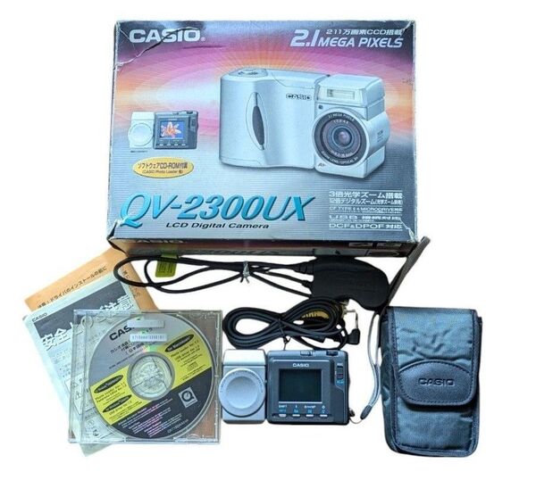 ■ジャンク■CASIO■デジタルカメラ■QV-2300UX■専用箱/付属品/LEXAR JumpSHOT付き■廃盤■送料込み