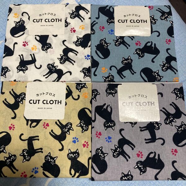 カットクロス ねこ 4枚 35x35 ①