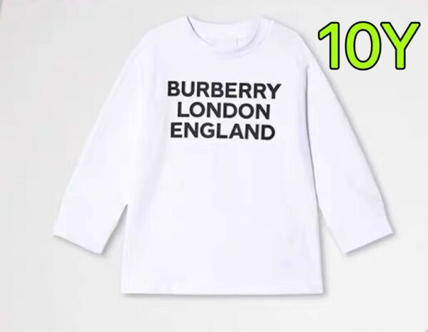 Burberry バーバリー 長袖シャツ ロゴ キッズ 男女兼用 10Y 140