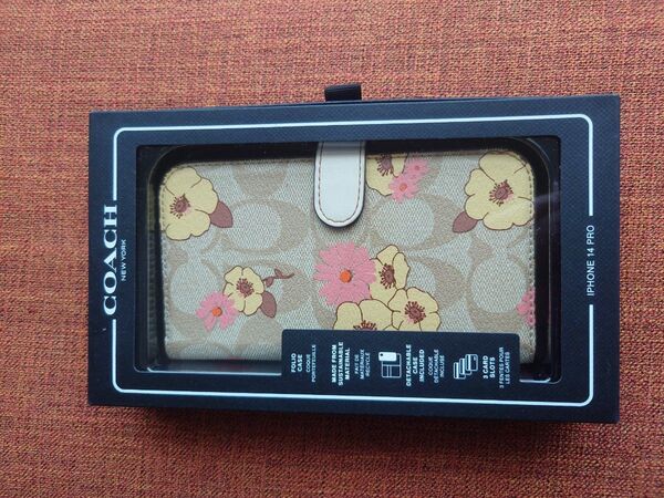 iPhone 14 PRO COACH 花柄 手帳型 ケース