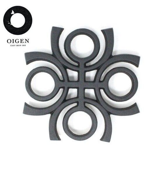 未使用 OIGEN 南部鉄器 波紋 及源鋳造 鍋敷き 釜敷 鉄瓶敷き 雑貨