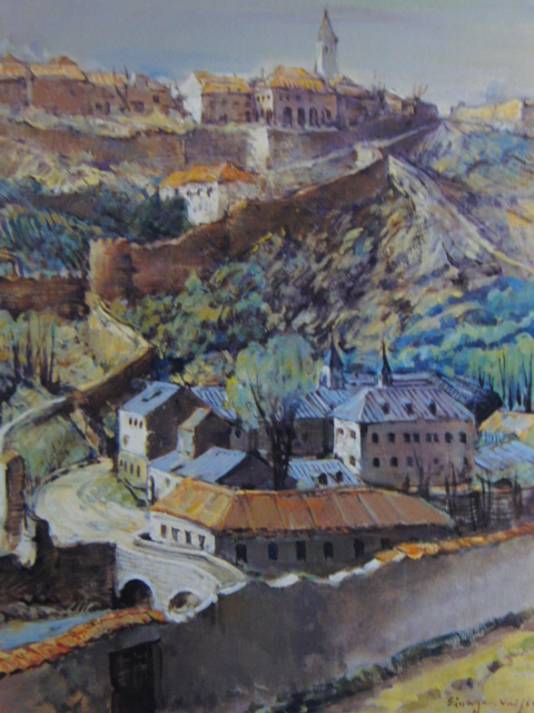 Daijiro Einaga, [At Segovia], From a rare framed art book, Good condition, Brand new with frame, Japanese painter, postage included, painting, oil painting, Nature, Landscape painting