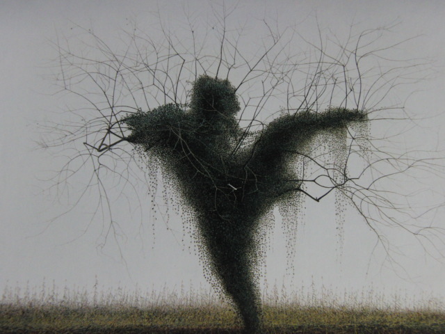 小泉雅彦, [冬日之树], 来自罕见的装裱艺术收藏, 状况良好, 包含新框架, 日本画家, 已含邮费, 绘画, 油画, 自然, 山水画