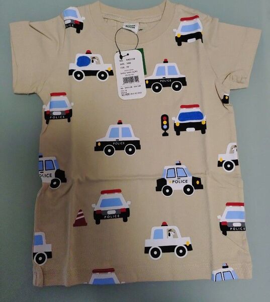 チークルーム cheek room パトカー Tシャツ 100cm 新品タグ付き