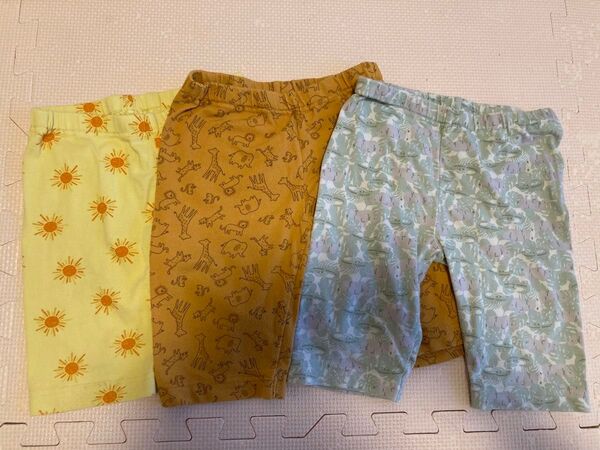 UNIQLO ユニクロ レギパン 3着セット 100サイズ 110サイズ 夏服 ハーフ丈 ハーフパンツ