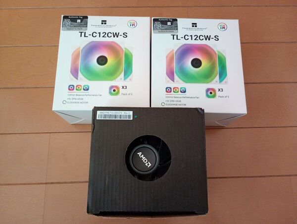 AMD Wraith Prism RGB CPUクーラー AM4 Thermalright TL-C12CW-S ファン 6個