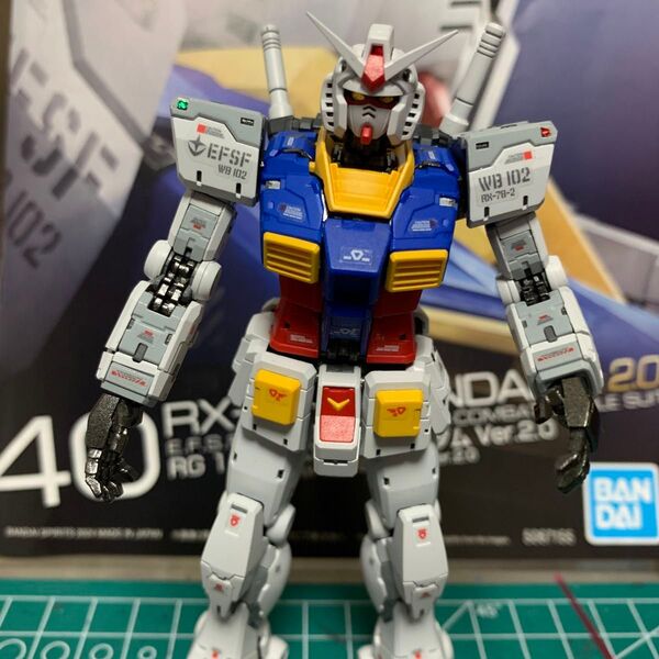 RG 1/144 RX-78-2 ガンダム Ver.2.0 全塗装 完成品 機動戦士ガンダム バンダイ