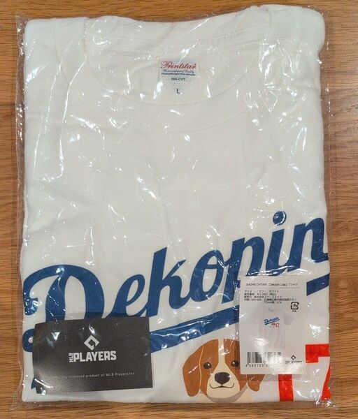 デコピン 大谷翔平 白 Lサイズ Tシャツ decoy SHOHEI OHTANI MLB